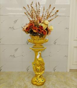 Jarrón Grande de Estilo Europeo para Sala de Estar, Adornos Dorados para Decoración del Hogar, Mueble para TV, Inserto para Flores Secas - Product Image 6