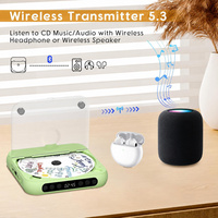 Radio Mp3 Stereo Portabel Grosir, Speaker Musik Desainer Profesional Mini Transparan Keren untuk Anak, Pemutar CD di Rumah