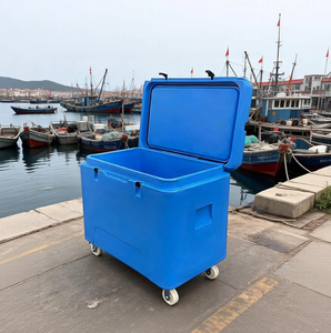 Conteneurs isothermes portables et réutilisables de <span class=keywords><strong>haute</strong></span> qualité, rotomoulés, modernes, 330L, avec roulettes de transport, personnalisables, pour la conservation des aliments et de la glace sèche - Product Image 1
