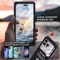 Nouveauté Étui de téléphone étanche universel IP68 6,9 pouces Écran tactile sous-marin pour la plongée, la natation, les activités de plein air pour iPhone Google