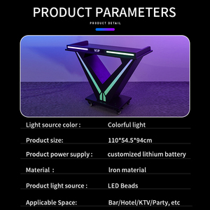 Bàn DJ phát sáng LED di động, có logo VIP tùy chỉnh, dành cho vũ trường, tiệc tùng, KTV, bàn chơi đĩa bay - Product Image 5