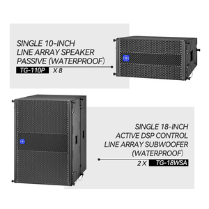 Système de sonorisation actif CHORDIO TG-110, enceinte 10 pouces, caisson de basses DSP 18 pouces, 136 dB de pointe, amplificateur classe D 1500 W, scène/événement <span class=keywords><strong>en</strong></span> plein air/concert - Product Image 2