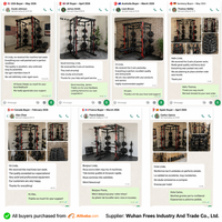 Máquina de Gimnasio Multifuncional de Lujo de Acero Inoxidable con Peso Fijo 48+, 3.4m² para el Hogar, Máquina Smith con Cable Crossover y Fly
