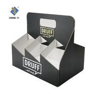 Logo personnalisé emballage porte-bouteille de bière kraft en carton 4 6 Pack porte-bouteille porte-boîte à vin