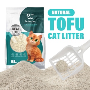 Litière pour chat en tofu organique de haute qualité, faible teneur en poussière, agglomération rapide, écologique, biodégradable, 6L, jetable dans les toilettes, contrôle des odeurs - Product Image 1