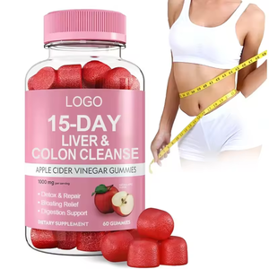 Vinaigre de cidre de pomme de haute qualité 15 jours Foie Colon Cleanse Detox Gummies Soutient la digestion et l'immunité pour les adultes - Product Image 1