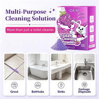 Nettoyant Moussant Violet pour Évier de Salle de Bain et Poudre Nettoyante pour Toilettes