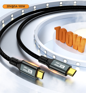 PD 100W USB <span class=keywords><strong>3.2</strong></span> Gen2 20Gbps Type-C-USBCオーディオビデオケーブル8K60Hz 5A Type C PDコードforiPhone 15 16 MacBooksamsung - Product Image 1