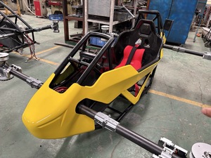 Avión de Carreras de Cabina Abierta de Fibra de Carbono Amarilla, Monoplaza, Aeronave de Diseño Personalizado - Product Image 2