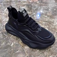 Chaussures de sport respirantes pour hommes, design personnalisé, dernière collection, entièrement noires, pour usage extérieur, effet rehausseur, chaussures décontractées d'automne