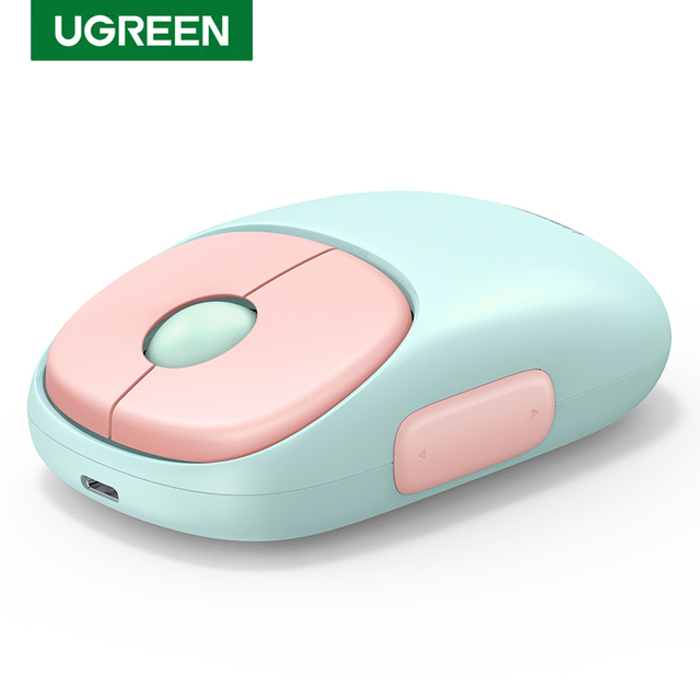 UGREEN Blue-tooth Wireless Mouse BT5.0 2.4G Rechargeable Mouse 4000 DPI Optical Blue-tooth Mouse for MacBook iPad Tablet Laptop
