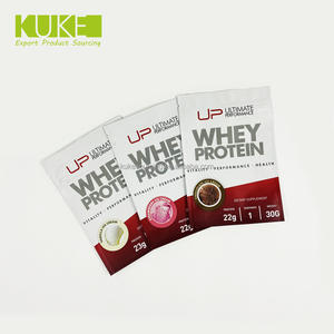 Polvo de proteína de suero de leche personalizado 3 sello lateral impreso muestra bolsita Ziplock cremallera cosmético embalaje plástico Mylar bolsa para logotipo - Product Image 3