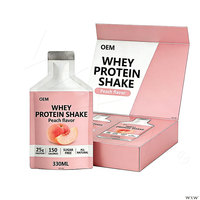 Shake protéiné 25g saveur mangue, récupération musculaire, boost d'énergie, vente en gros, OEM, ODM, marque privée, complément nutritionnel sportif