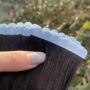 100% Human Mini Flower Tape Hair Extensions Remy Bone Straight Mini Flower Tape In Hair Extensions