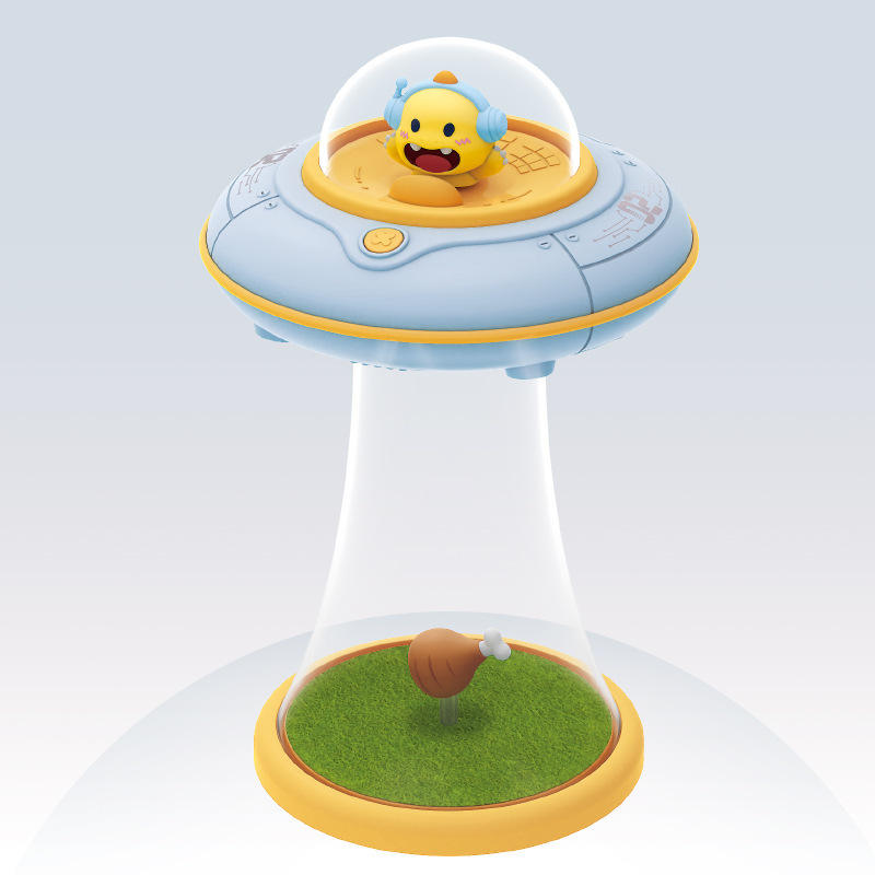 [Petit dragon de lait] usb chargeant la lumière de nuit de soucoupe volante d'espace