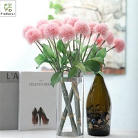 Nouveau Design Artificielle Décorative 6PCS/Bouquet Chardon Fleur Boule Ping Pang Chrysanthème Arrangement Floral