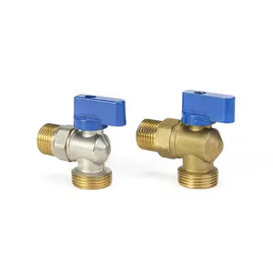 China supply price wash machine valve aluminum butterfly handle full brass water ball valve