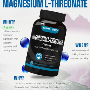 Ausreson OEM Magnesio L-Treonato Dietético: Suplemento para el Sueño y el Cerebro, Nutriente 500mg, <span class=keywords><strong>2000</strong></span> Cápsulas de Magnesio L-Treonato - Product Image 4