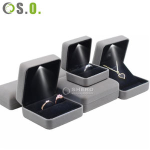 Shero - Juego de Cajas de Joyería de Terciopelo de Lujo, Elegantes y de Primera Calidad, Precio de Fábrica, con Luz LED, Color y Tamaño Personalizables, para la Protección de la Colección de Joyas - Product Image 6