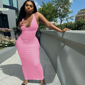 Women Clothing <b>Summer</b> Fashion <b>Long</b> <b>Dress</b> Women <b>Lady</b> Elegant Bodycon Sexy Womens Ribbed <b>Dresses</b> - Product Image 3