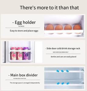 Mini réfrigérateur électrique en acier inoxydable de 47L pour la maison, les hôtels et les entreprises <span class=keywords><strong>Petit</strong></span> congélateur à deux portes bon marché - Product Image 4