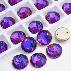 OLeeya Vente en gros de pierres à coudre en verre biseauté 5A, grandes cristaux à dos plat, strass à coudre pour bijoux haut de gamme - Product Image 3