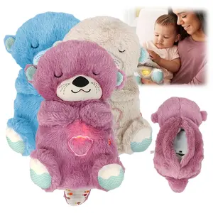 Fábrica al por mayor 30cm Comfort Breathe Bear Juguetes de animales de peluche Juguete de peluche personalizado Muñeca de música para juguetes de niños