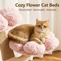 Étagère d'escalade pour chat d'intérieur en bois écologique, design floral personnalisable, résistante à l'usure et aux griffures, Versalife Luxury