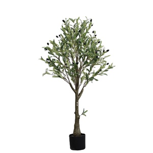Olivo Artificial Realista Moderno con Tronco de Madera Real para Decoración del Hogar y la Oficina - Product Image 1