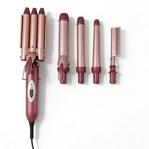 <b>Iron</b> Set 5 in 1 Interchangeable Ceramic Barrels 200c Temp 55W Dual Voltage 110-240V Styling Tool Multi-Styling Versatility Exper - Product Image 1