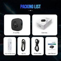 Décodeur réseau Mortal T1 Ultra 8K Ultra HD Android 12 Rockchip RK3518 Quad Core 2 Go de RAM 16 Go de ROM Wi-Fi 6 puissant Boîtier IPTV