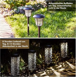 Lámpara Colgante para Exteriores, Impermeable, con Panel <span class=keywords><strong>Solar</strong></span> LED Blanco Cálido Brillante, Batería IP65, Repuesto para Decoración de Jardín Pequeño, Patio - Product Image 4