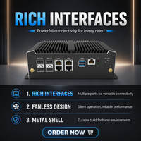 Mini PC réseau sans ventilateur 4x 10G SFP+ 4x 2.5G LAN Intel Denverton C3958 16 cœurs, ordinateur de calcul en périphérie, prise en charge de la fente SIM 4G