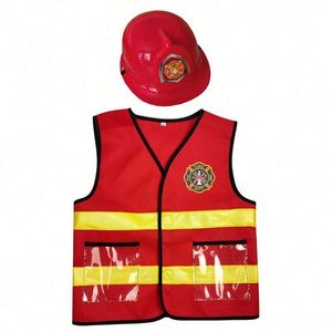 Disfraz de Bombero Premium de 6 Piezas para Niños, Uniforme de Bombero para Niños, Ideal para Fiestas de Halloween y Simulacros - Product Image 3