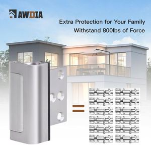 WEKIS Home Security Inward Swinging Door <b>Lock</b> Child Proof Reinforcer Anti-Theft Privacy Aluminum Alloy Reinforcement Door Latch - Product Image 2