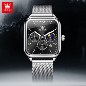  Montre de luxe 9914 au design personnalisé avec logo OEM, multifonctionnelle, diamantée, pour homme, sportive, à la mode, vente en gros, montre à quartz avec bracelet en maille - Product Image 2