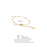 Bracelet chaîne fleur en acier inoxydable plaqué or avec zircone cubique rhombique JINYOU 1011, bijoux élégants pour femmes, fournisseur