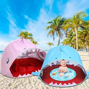 Shark shape Sun Uv Protection Folding Portable Beach Tent Sun Shelter Children Swimming Pool Baby Tent