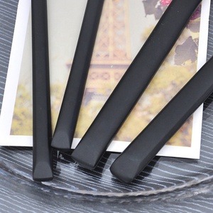 <span class=keywords><strong>Restaurante</strong></span> al por mayor elegante mango negro cubiertos de oro conjuntos de cubiertos de acero inoxidable para <span class=keywords><strong>la</strong></span> boda - Product Image 4