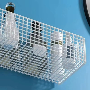 Paniers de rangement suspendus multifonctionnels en fil métallique pour armoire <span class=keywords><strong>murale</strong></span> Paniers de douche adhésifs - Product Image 4