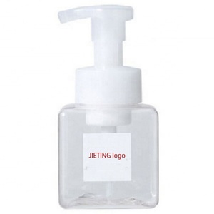 Bouteilles de luxe en plastique PET transparentes carrées vertes et roses de 250 ml et 650 ml, vides, avec pompe, pour cosmétiques, lotions, shampoings et savons liquides - Product Image 3