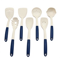 Ensemble d'ustensiles de cuisine en silicone de qualité alimentaire, résistants à la chaleur et antiadhésifs, avec poignées ergonomiques pour la maison et la restauration
