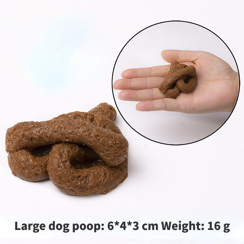 Caca de perro grande: 6*4*3 cm Peso: 16 g