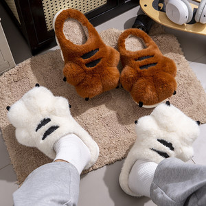 Linda nouvelles femmes hiver chaud mignon amusant maison doux peluche coton <span class=keywords><strong>tigre</strong></span> griffe <span class=keywords><strong>patte</strong></span> pantoufles - Product Image 2