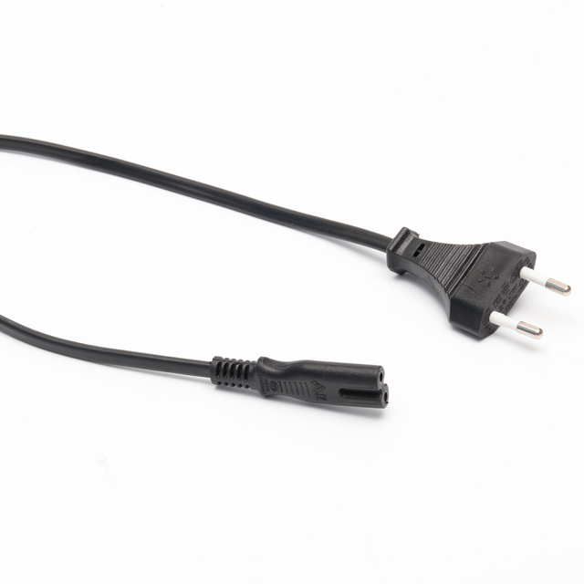 VDE 2-Pin IEC C7 European Standard Power Cord for Home Appliances with Copper/PVC Material
