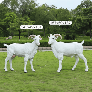 Esculturas de <span class=keywords><strong>Cabras</strong></span> y Ovejas de Resina Personalizadas para Decoración de Granjas al Aire Libre - Product Image 5