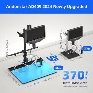 Andonstar Ad409 Max Chuyên Nghiệp PCB Hàn Kính Hiển Vi Điện Tử Trạm 300X USB Cho <span class=keywords><strong>HDMI</strong></span> Kính Hiển Vi Kỹ Thuật Số 10.1 Inch LCD - Product Image 2