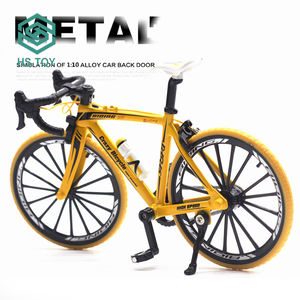 HS 미니 합금 손가락 산악 자전거 홈 장식 공예 1:10 스케일 다이캐스트 도로 자전거 모델 소년과 소녀 - Product Image 6