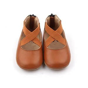 <span class=keywords><strong>Scarpe</strong></span> da ballo per bambini ballerine marroni nere <span class=keywords><strong>scarpe</strong></span> Casual da principessa di colore puro classico Casual per ballerine - Product Image 4