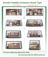 20ft Erschwingliches Wohnen 1-Zimmer Vorgefertigtes Modulares Containerhaus Faltbares Tragbares Heim Hochwertiges Wohnen Individuelles Design